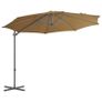 Cantilever Umbrella with Steel Pole Taupe 300 cm Image 3