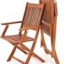 Set of 4 Garden Chair Sydney Acacia Wood Foldable Folding Chair High Back Garden Folding Chair Image 2