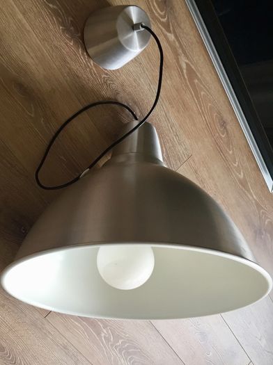 Large metallic ceiling lamp