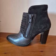 All Saints Suede and Leather boots UK size 5, barely worn, dark brown