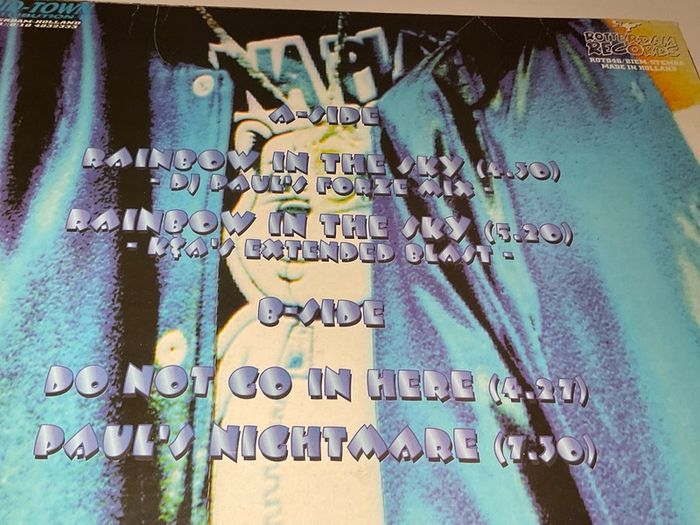DJ Paul Elstak Rainbow In The Sky 1995 vinyl