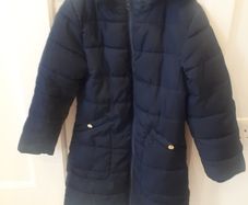Girls navy winter coat