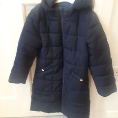 Girls navy winter coat