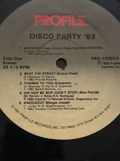 Disco Party 83 John Jellybean Benitez mOriginal 1983 Profile Records Vinyl LP