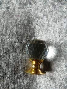 glass crystal faceted knob