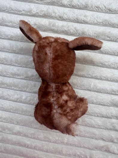 Little Town Brown Puppy Plush with Pink Nose approx. 18cm. Used Please see photos