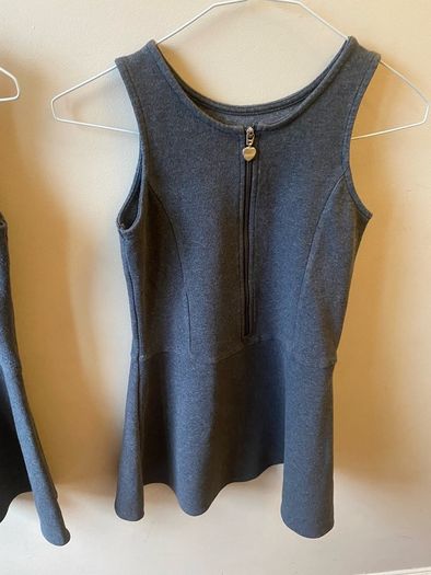 F&F grey pinafore x2 age 7-8