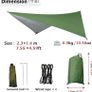 NEW SALE | Hammock Camping Tarp Rain Fly, Waterproof Tent Footprint Shelter Canopy Sunshade Cloth Picnic Mat for Outdoor Awning Hiking Beach Backpacking - Included Guy Lines & Stakes Image 5