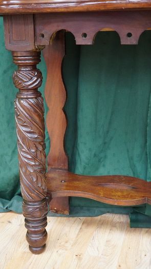 Carved Mahogany Hall Console
