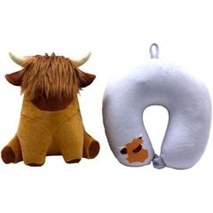 Hairy Highland Coo 2-in-1 Plush Travel Pillow & Toy