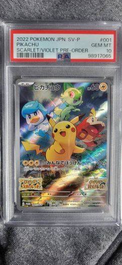 pikachu psa10 graded card j/p