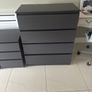 Dark Grey Chest of drawers and 2 matching lockers Image 3