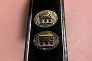 Rare Gold Silver Cufflink Humko