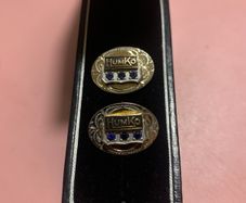 Rare Gold Silver Cufflink Humko