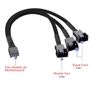 4-pins 4pins 1 to 3 Way PWM Fan Splitter Cable, Cooled 1 to 3 Way Tap Sleeve Extension Braided Cable Extension Cable Free viewing Image 4