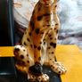 Vintage Ceramic 70's Leopard  Statue Ornament Image 8