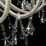 Chandelier with Beads White 12 x E14 Bulbs Image 6