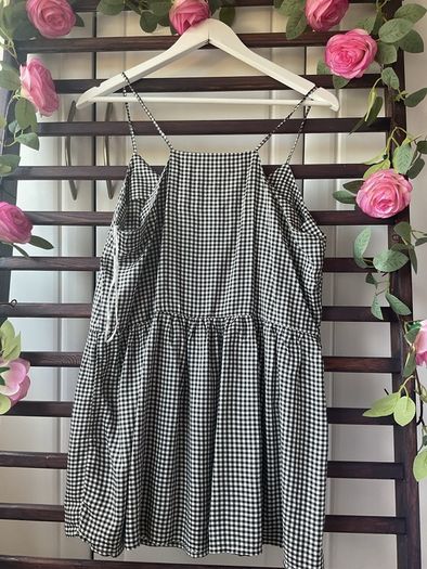 top Bnwt size 12 black & white gingham top primark