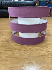 Lamp shade purple and white