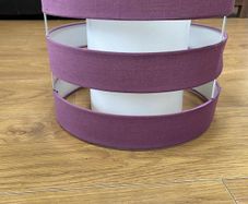 Lamp shade purple and white