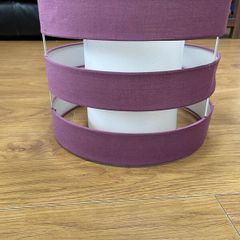 Lamp shade purple and white