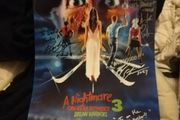 A Nightmare On Elm Street 3 Dream Warriors Autographed Poster