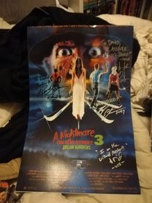 A Nightmare On Elm Street 3 Dream Warriors Autographed Poster