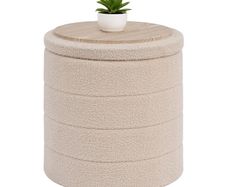 Foot Rest Stool Seat, Folding Footstool for Living Room, Sherpa Ottoman for Bedroom, Beige, 43x43x45 cm