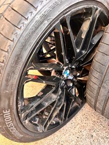 22" Staggered BMW Black Alloy Wheels with Tires & Spacers