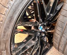 22" Staggered BMW Black Alloy Wheels with Tires & Spacers