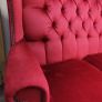 Red velvet sofa Image 4