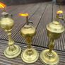 Antique Brass Oil Lamps Image 2