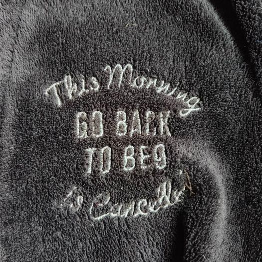 Black Mini Fluffy Bathrobe, size 10