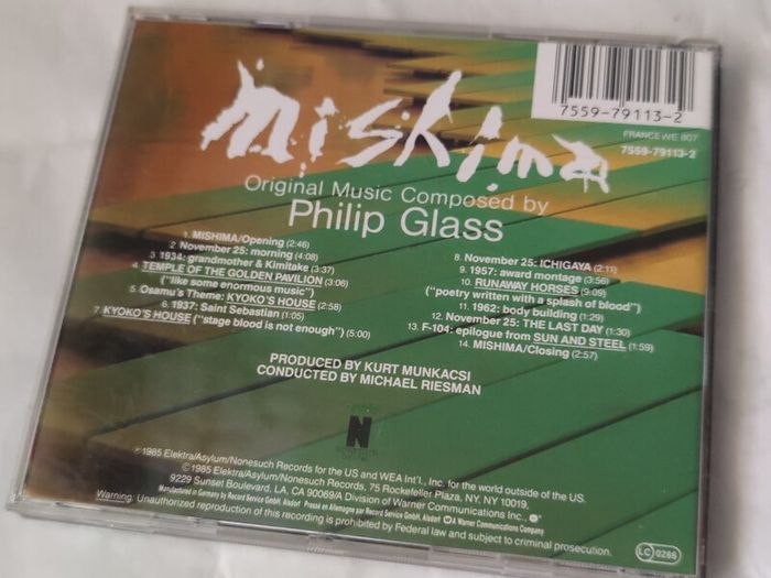 Mishima Movie Soundtrack Cd