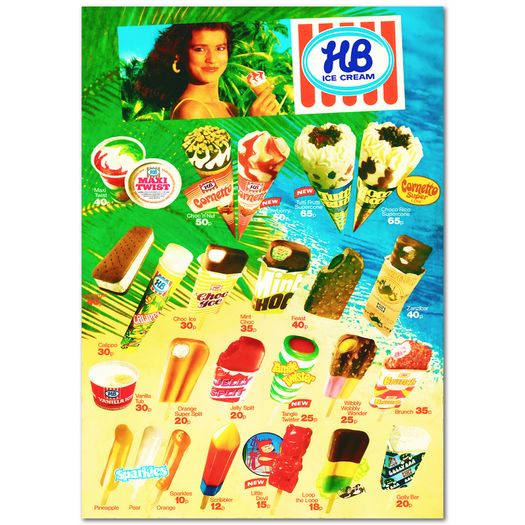 HB Ice Cream & Irish Snack Posters - A4 / A3 Prints