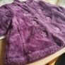 Purple Fur Girls Coat Age 6/12 mths Image 4