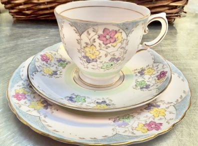 Tuscan Fine English bone china  set pink floral pattern made in England