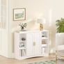 White Storage Cabinet 2-Door Bathroom, Living Room, Bedroom Image 5