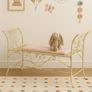 Garden Bench Shabby Chic White Iron Nostalgia   Bench  White Garden Bench Country House Image 2