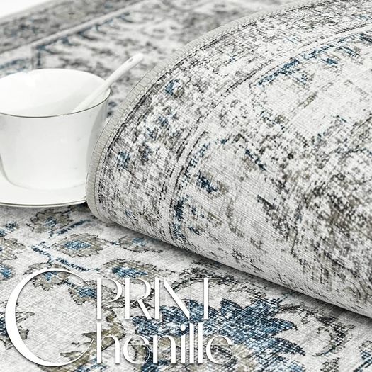 NEW SALE | Rug 3x5 Washable Rug Entryway Rug Door Mat Vintage Indoor Entrance Thin Rug Retro Distressed Carpet Blue Multi Floral Print Mat Country Boho Rug