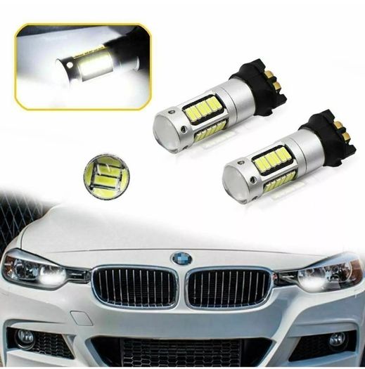 2pcs Xenon White PW24W PWY24W LED Bulbs For Audi BMW VW Daytime Running Lights