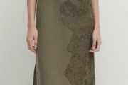 Massimo Dutti beaded midi dress