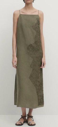 Massimo Dutti beaded midi dress