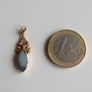 Vintage 9ct gold marquise opal pendant Edwardian style Image 3