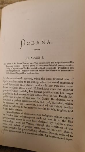 Oceana. By J. A. Froude. Rare Vintage 1886 First Edition. Hardback In Fair Condition. Printed By Longmans, Green, And Co 1886. 25.