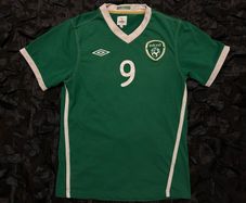 Republic Of Ireland Match Worn / Issue 2010 2011 Home Jersey Shirt Umbro