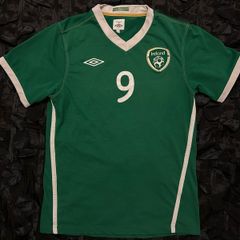 Republic Of Ireland Match Worn / Issue 2010 2011 Home Jersey Shirt Umbro