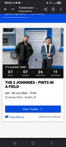 Tickets for 2 Johnnies
