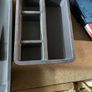 4 divided carry trays 2 large  medium heavy plastic with center carry Handel Image 2