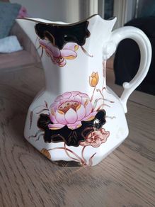 Vintage Mason's Octagonal Jug Waterlily Pattern